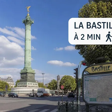 Apartamento F2 Bastille Metro 2min Cuisine Wifi Paris